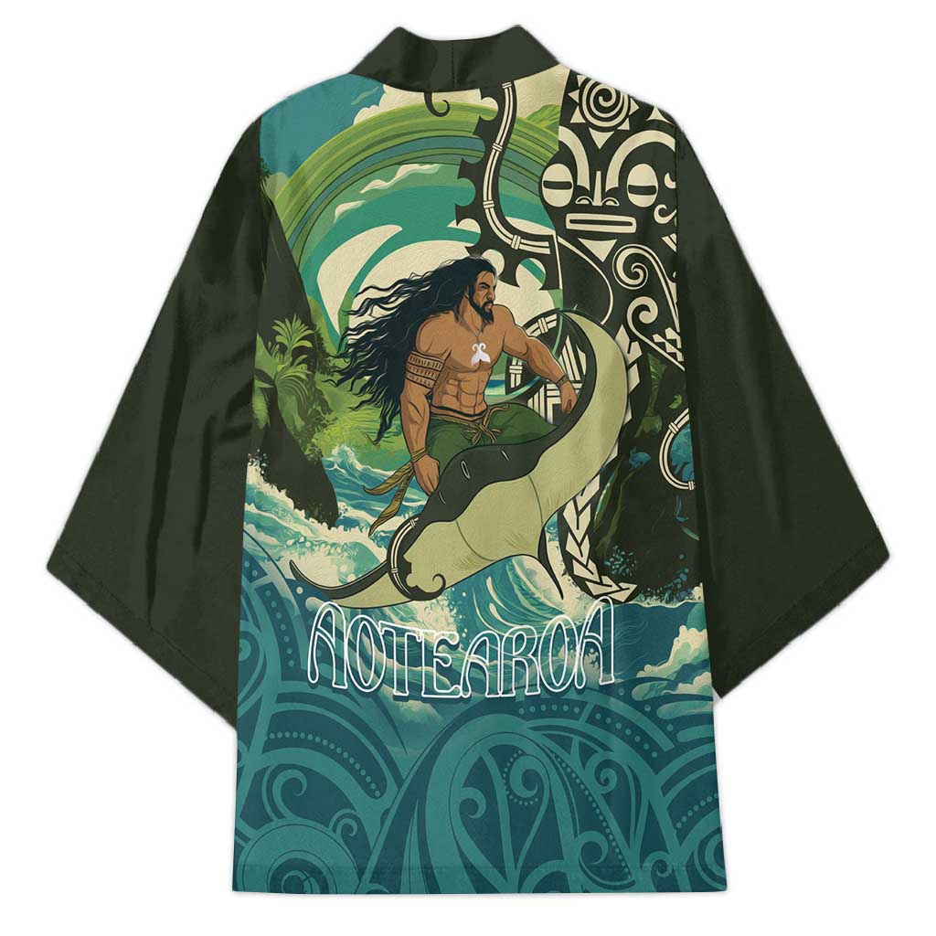 Aotearoa Tangaroa Atua Kimono New Zealand God Of The Ocean LT14 - Polynesian Pride