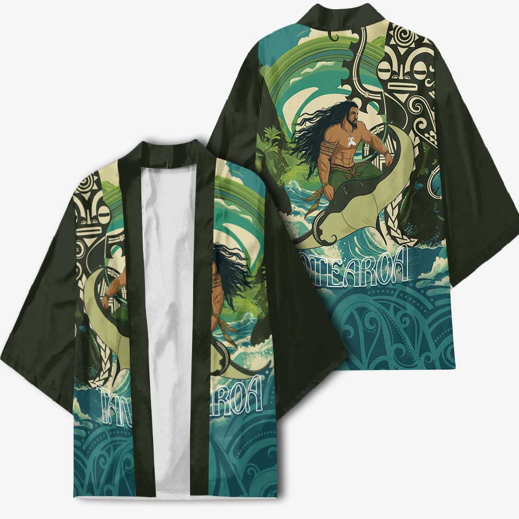 Aotearoa Tangaroa Atua Kimono New Zealand God Of The Ocean LT14 - Polynesian Pride