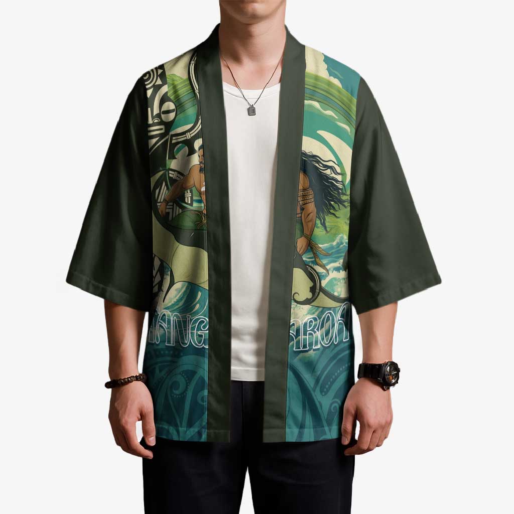 Aotearoa Tangaroa Atua Kimono New Zealand God Of The Ocean LT14 - Polynesian Pride