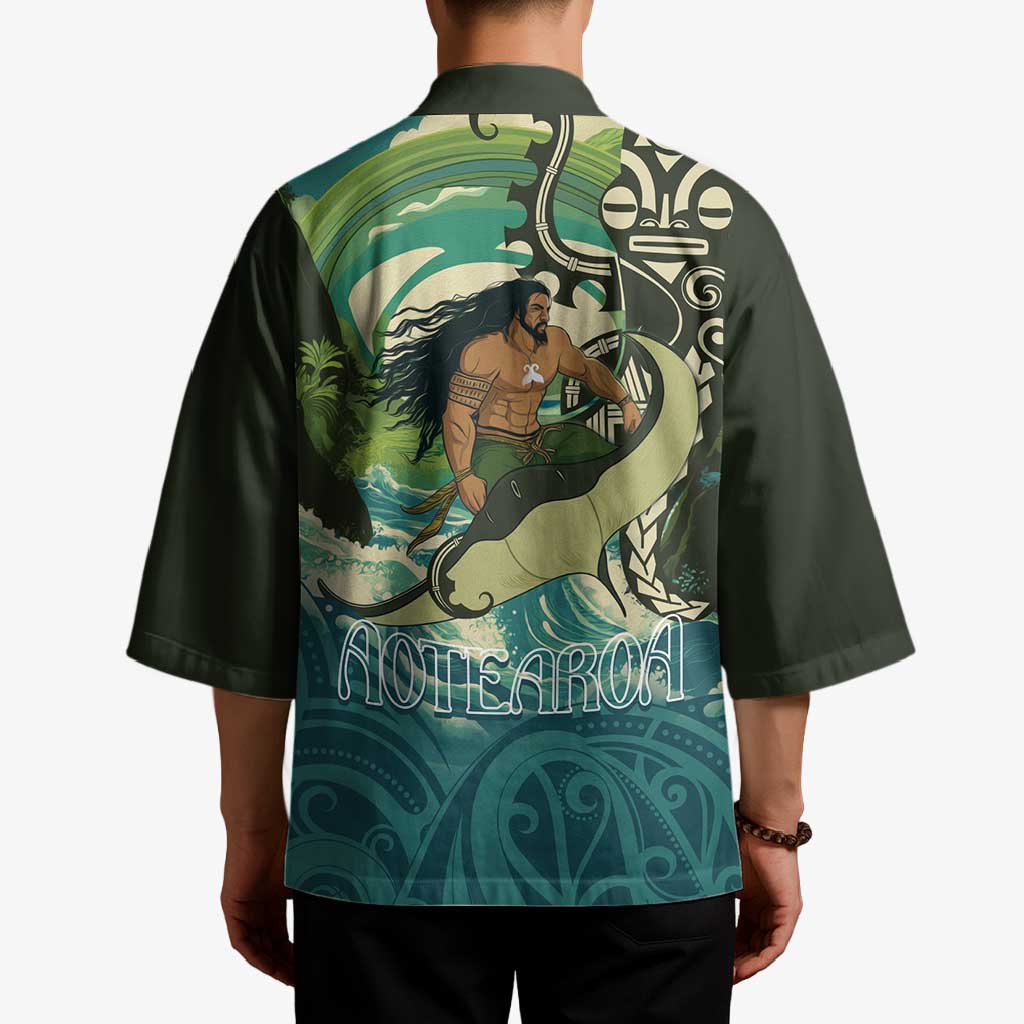 Aotearoa Tangaroa Atua Kimono New Zealand God Of The Ocean LT14 - Polynesian Pride