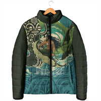 Aotearoa Tangaroa Atua Padded Jacket New Zealand God Of The Ocean LT14 - Polynesian Pride