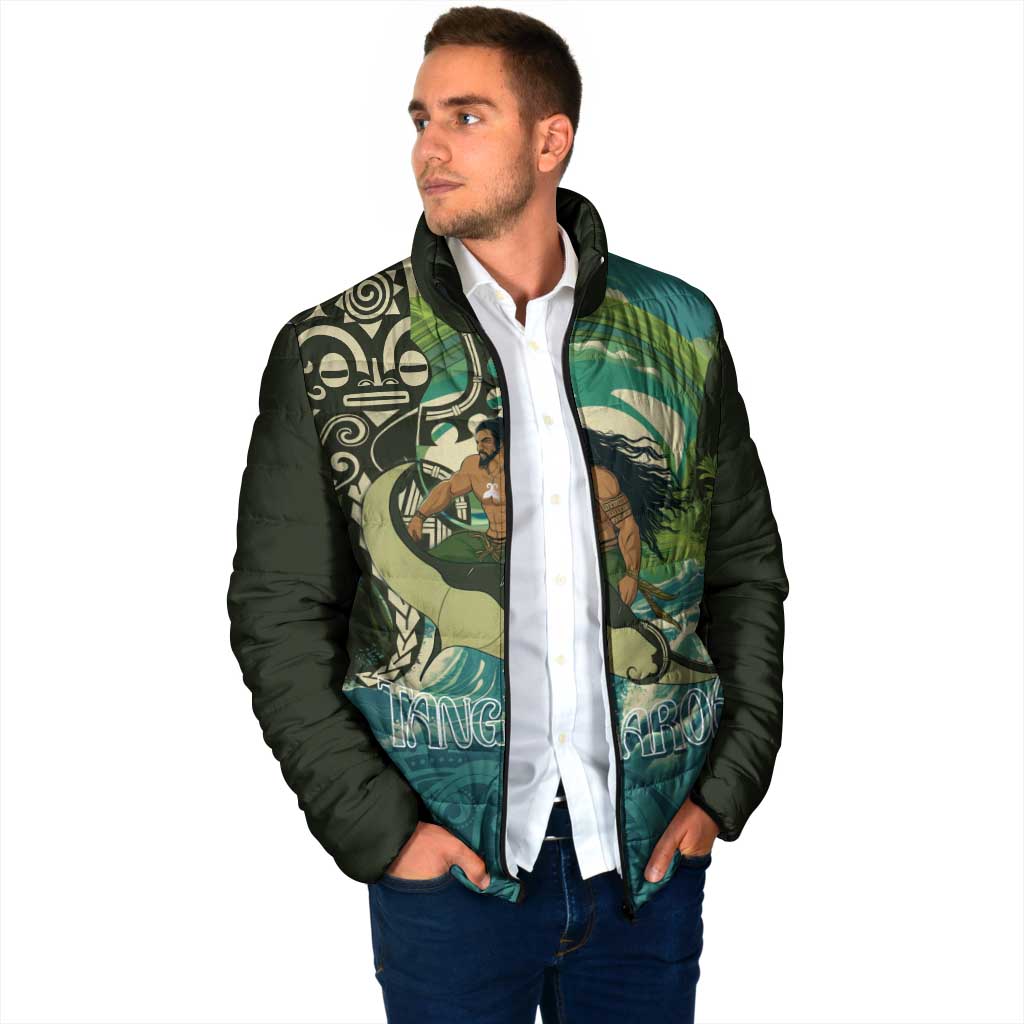 Aotearoa Tangaroa Atua Padded Jacket New Zealand God Of The Ocean LT14 - Polynesian Pride