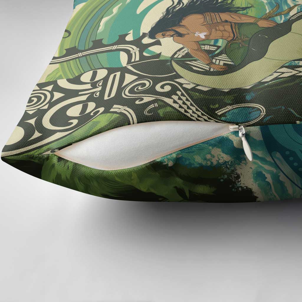 Aotearoa Tangaroa Atua Pillow Cover New Zealand God Of The Ocean LT14 - Polynesian Pride