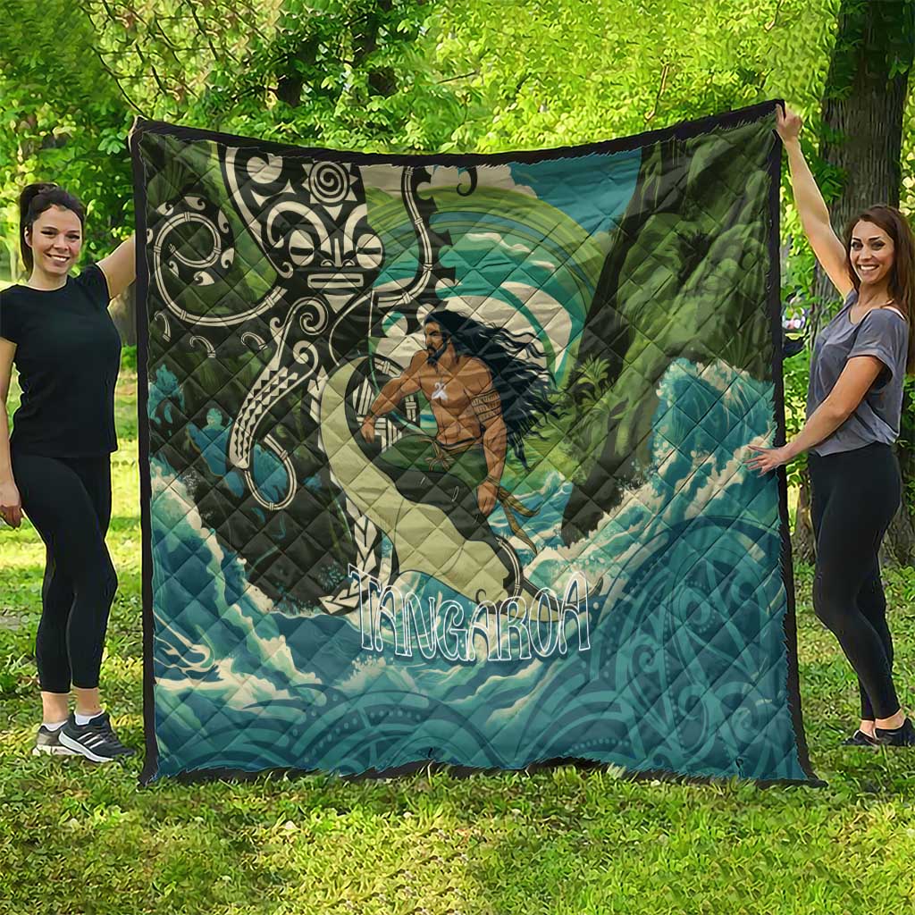 Aotearoa Tangaroa Atua Quilt New Zealand God Of The Ocean LT14 - Polynesian Pride