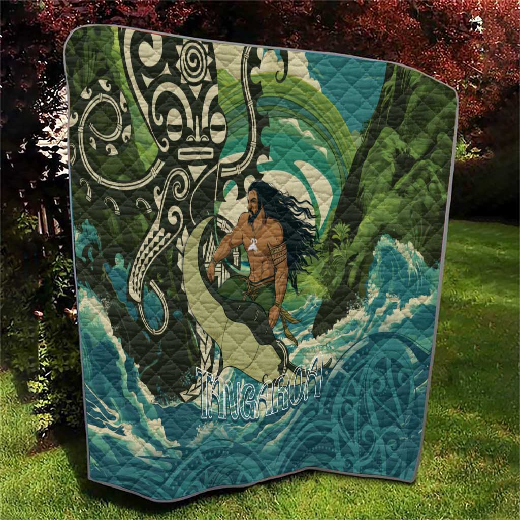 Aotearoa Tangaroa Atua Quilt New Zealand God Of The Ocean LT14 - Polynesian Pride