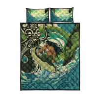 Aotearoa Tangaroa Atua Quilt Bed Set New Zealand God Of The Ocean LT14 - Polynesian Pride