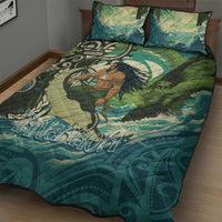 Aotearoa Tangaroa Atua Quilt Bed Set New Zealand God Of The Ocean LT14 - Polynesian Pride