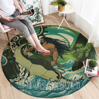 Aotearoa Tangaroa Atua Round Carpet New Zealand God Of The Ocean LT14 - Polynesian Pride