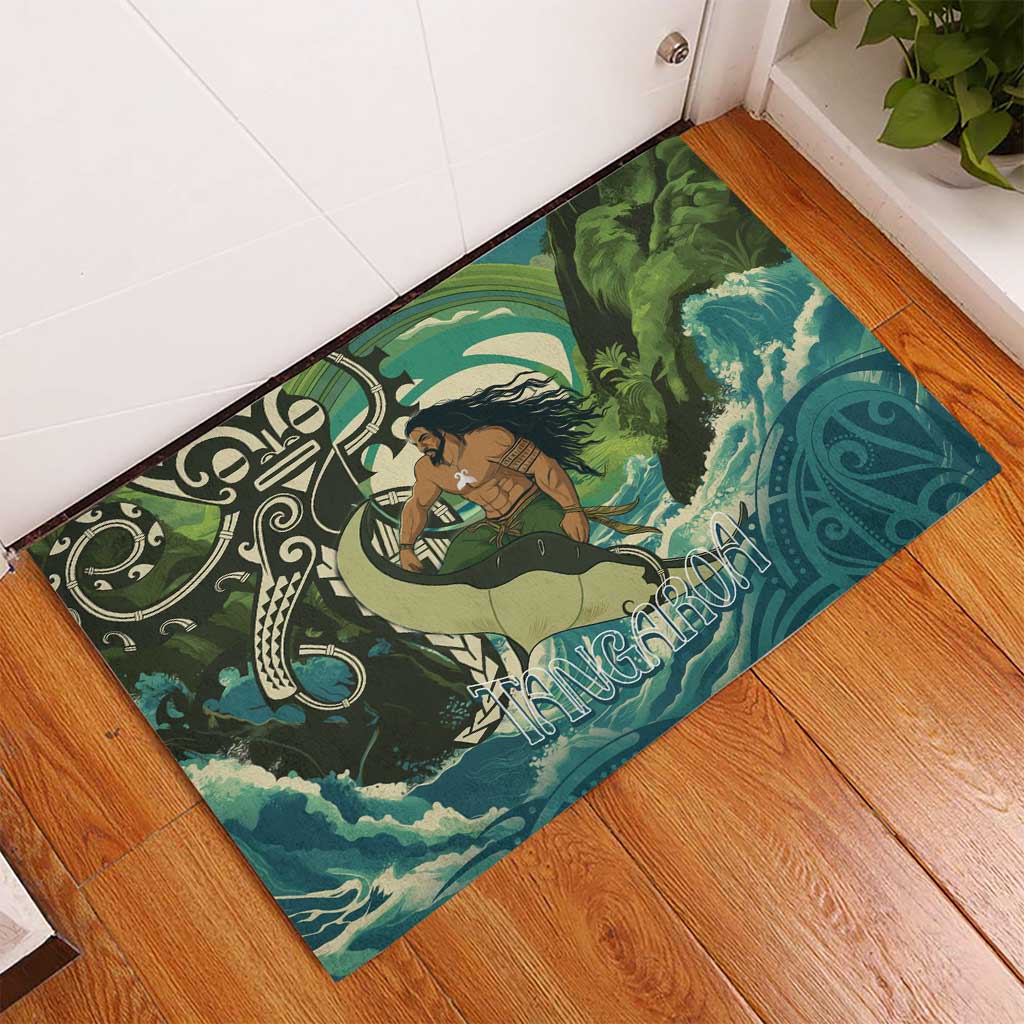 Aotearoa Tangaroa Atua Rubber Doormat New Zealand God Of The Ocean LT14 - Polynesian Pride