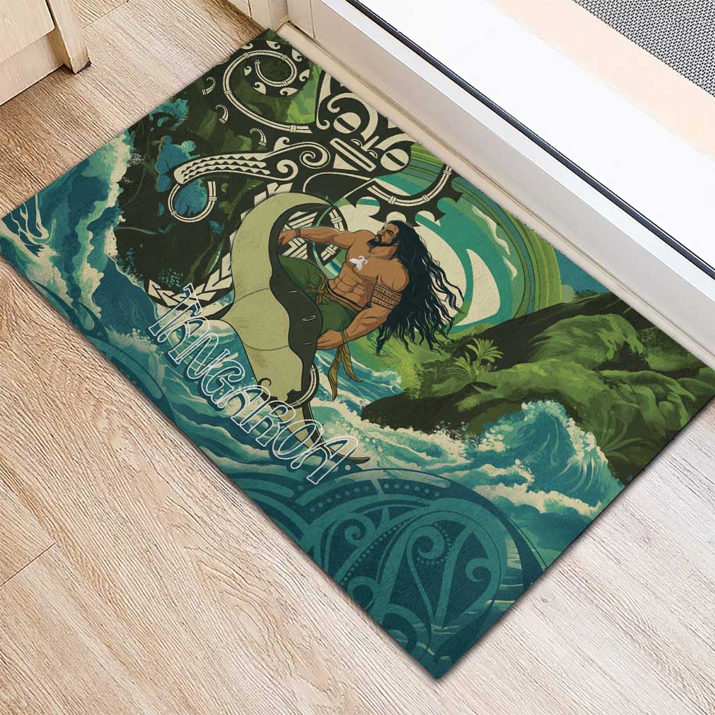 Aotearoa Tangaroa Atua Rubber Doormat New Zealand God Of The Ocean LT14 - Polynesian Pride