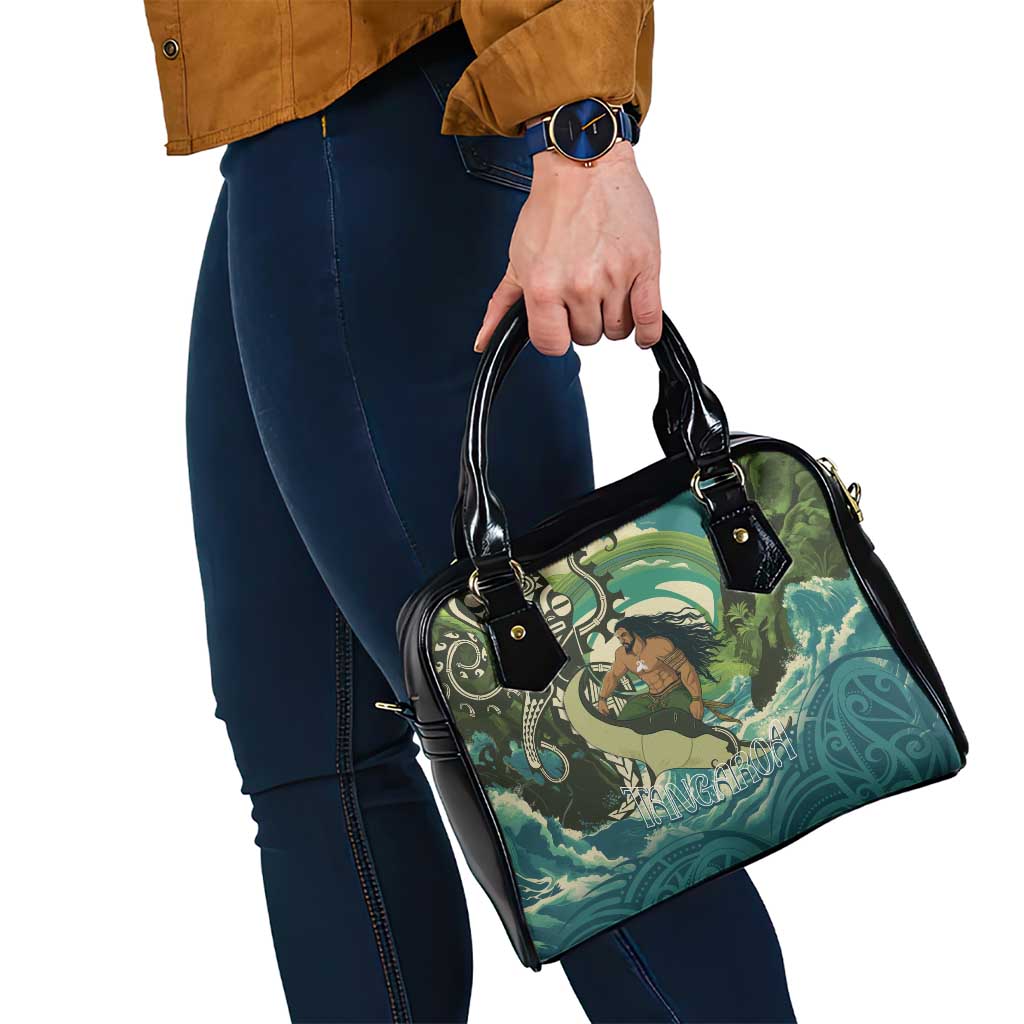 Aotearoa Tangaroa Atua Shoulder Handbag New Zealand God Of The Ocean LT14 - Polynesian Pride