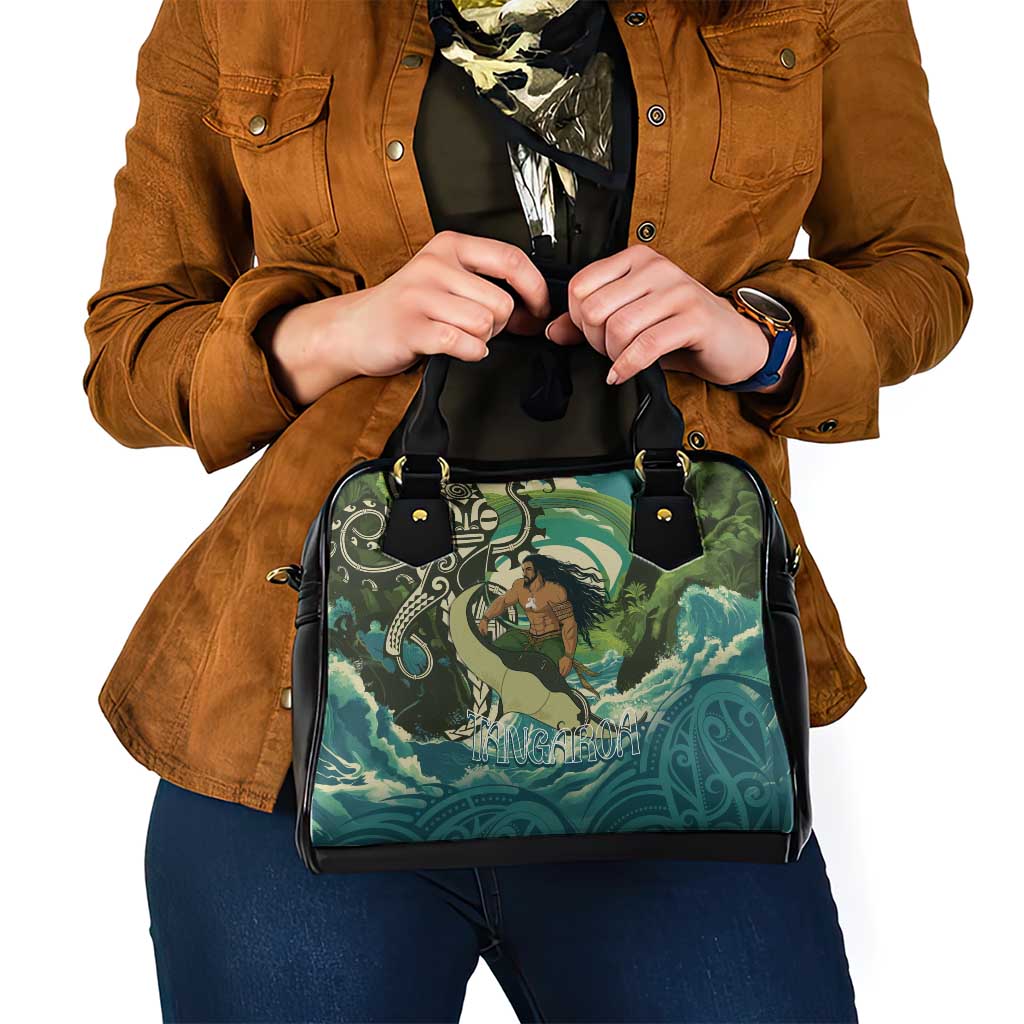 Aotearoa Tangaroa Atua Shoulder Handbag New Zealand God Of The Ocean LT14 - Polynesian Pride