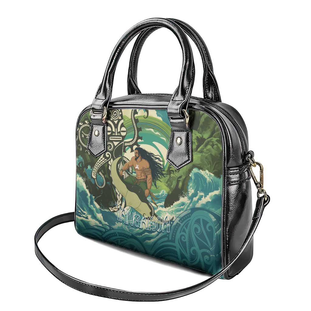 Aotearoa Tangaroa Atua Shoulder Handbag New Zealand God Of The Ocean LT14 - Polynesian Pride