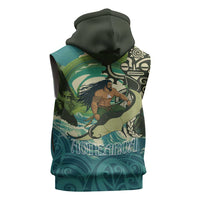 Aotearoa Tangaroa Atua Sleeveless Hoodie New Zealand God Of The Ocean LT14 - Polynesian Pride