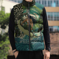 Aotearoa Tangaroa Atua Sleeveless Puffer Jacket New Zealand God Of The Ocean LT14 - Polynesian Pride