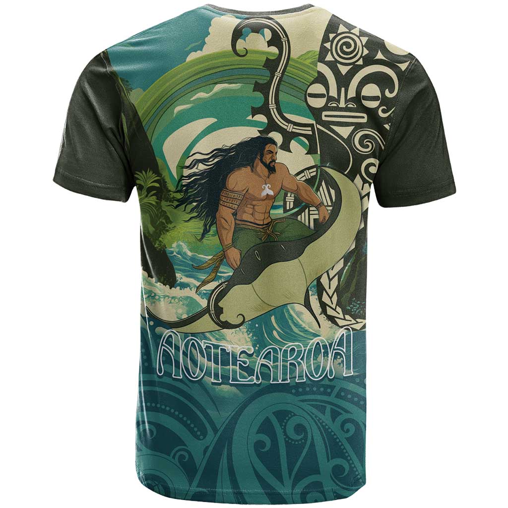 Aotearoa Tangaroa Atua T Shirt New Zealand God Of The Ocean LT14 - Polynesian Pride