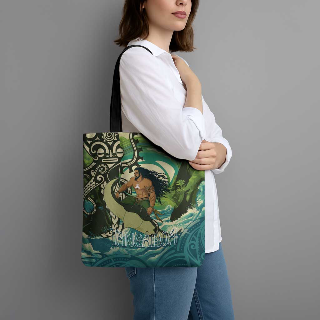 Aotearoa Tangaroa Atua Tote Bag New Zealand God Of The Ocean LT14 - Polynesian Pride