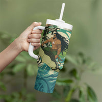 Aotearoa Tangaroa Atua Tumbler With Handle New Zealand God Of The Ocean LT14 - Polynesian Pride