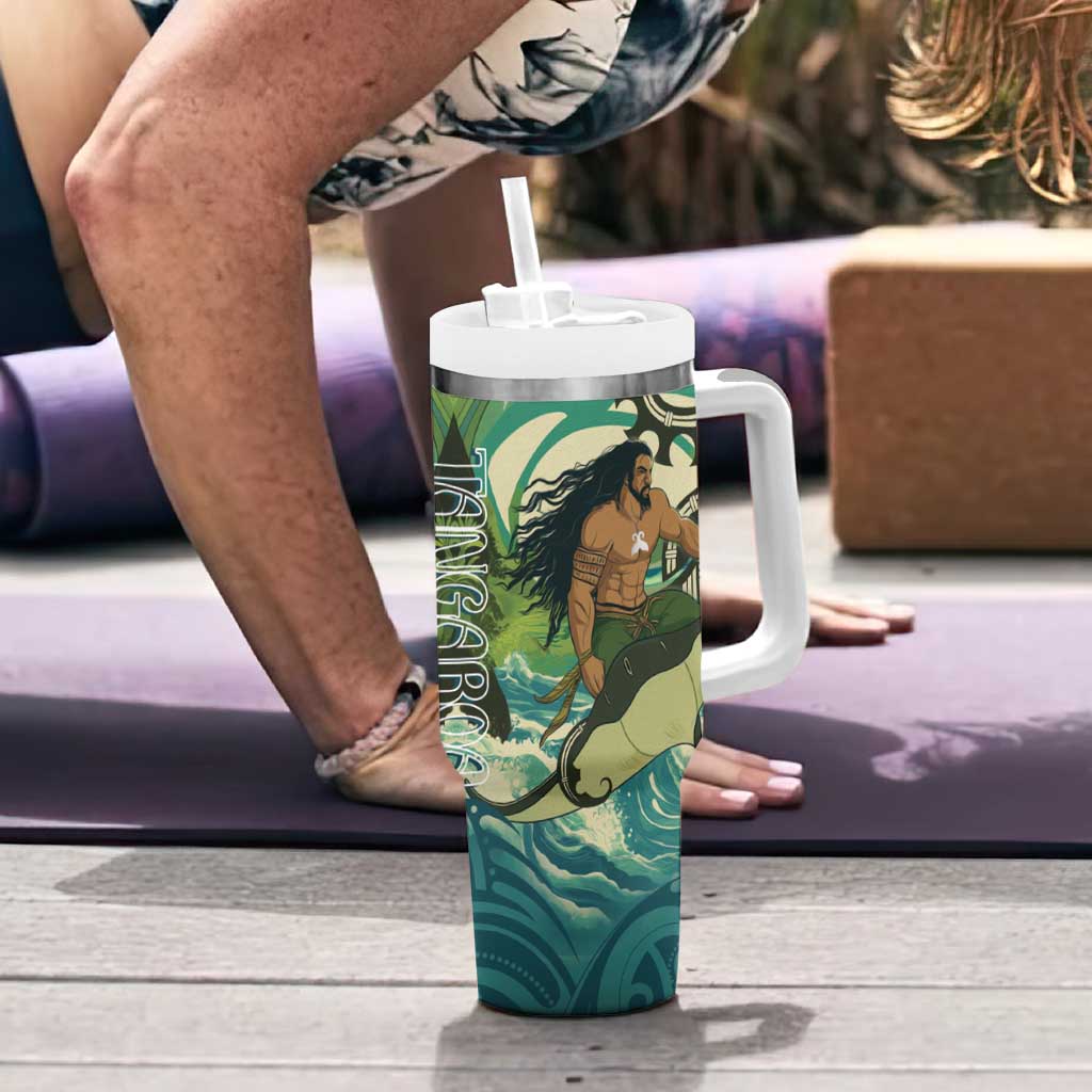 Aotearoa Tangaroa Atua Tumbler With Handle New Zealand God Of The Ocean LT14 - Polynesian Pride