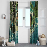 Aotearoa Tangaroa Atua Window Curtain New Zealand God Of The Ocean LT14 - Polynesian Pride