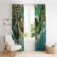 Aotearoa Tangaroa Atua Window Curtain New Zealand God Of The Ocean LT14 - Polynesian Pride