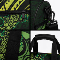 New Zealand Lizard Duffle Bag Silver Fern Aotearoa Maori Green Version LT14 - Polynesian Pride