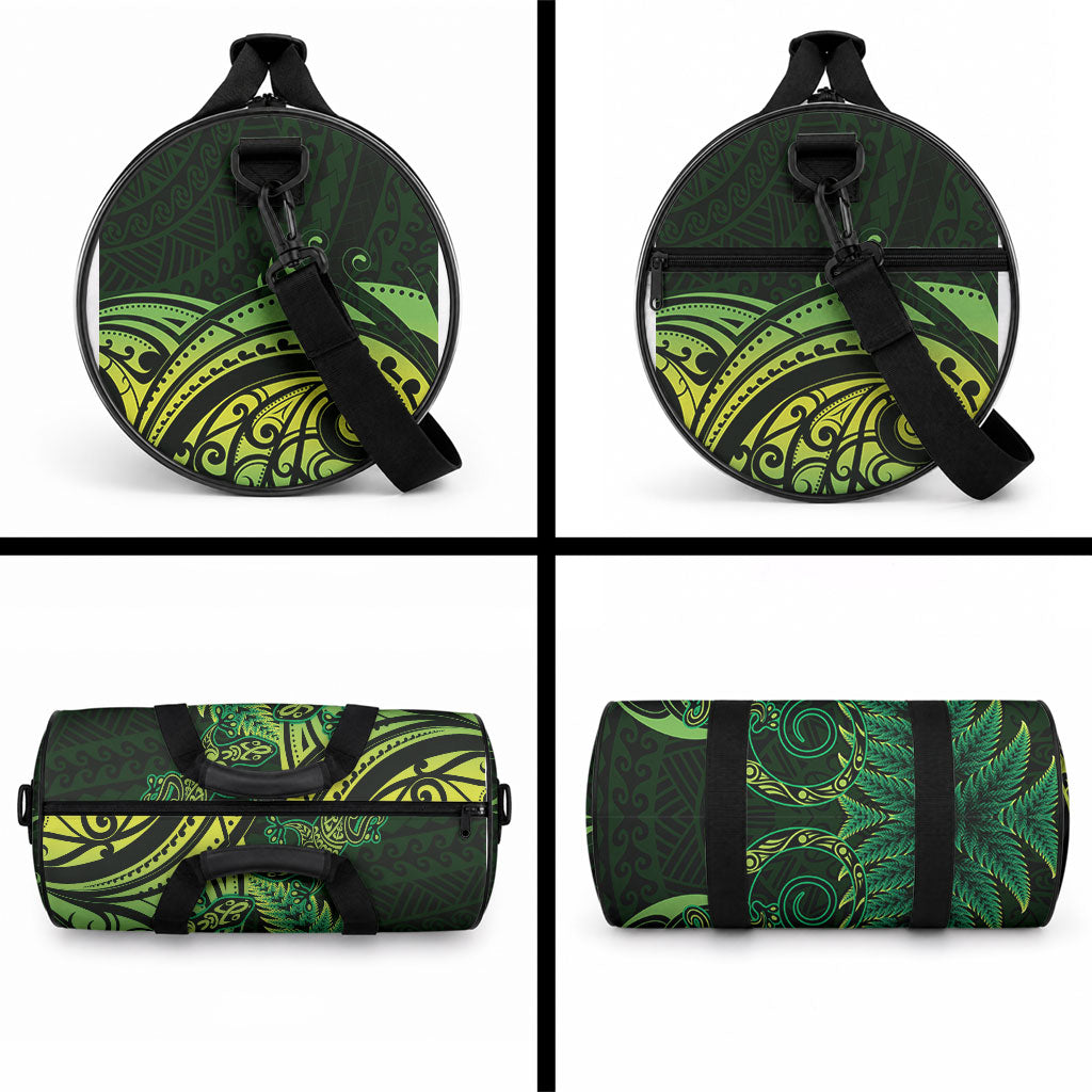 New Zealand Lizard Duffle Bag Silver Fern Aotearoa Maori Green Version LT14 - Polynesian Pride