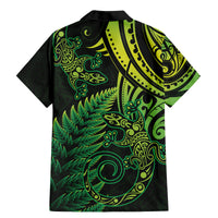 New Zealand Lizard Family Matching Mermaid Dress and Hawaiian Shirt Silver Fern Aotearoa Maori Green Version LT14 - Polynesian Pride