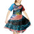 Personalised United States And New Zealand Kid Short Sleeve Dress USA Eagle With Kowhai Aotearoa Tui Bird