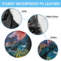 Personalised United States And New Zealand Spare Tire Cover USA Eagle With Kowhai Aotearoa Tui Bird LT14 - Polynesian Pride