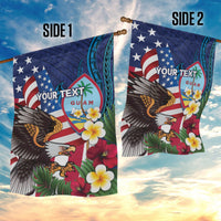 Personalised United States And Guam Garden Flag USA Eagle With Guahan Seal Tropical Vibes LT14 - Polynesian Pride