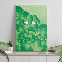 Aloha Hawaii Molokai Island Canvas Wall Art Hibiscus Tribal Honu Hawaiian Tattoo Green LT14 - Polynesian Pride