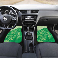 Aloha Hawaii Molokai Island Car Mats Hibiscus Tribal Honu Hawaiian Tattoo Green LT14 Set 2pcs - Front Green - Polynesian Pride