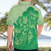Aloha Hawaii Molokai Island Hawaiian Shirt Hibiscus Tribal Honu Hawaiian Tattoo Green LT14 - Polynesian Pride