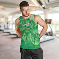 Aloha Hawaii Molokai Island Men Tank Top Hibiscus Tribal Honu Hawaiian Tattoo Green LT14 Green - Polynesian Pride