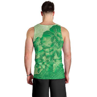 Aloha Hawaii Molokai Island Men Tank Top Hibiscus Tribal Honu Hawaiian Tattoo Green LT14 - Polynesian Pride