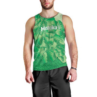 Aloha Hawaii Molokai Island Men Tank Top Hibiscus Tribal Honu Hawaiian Tattoo Green LT14 - Polynesian Pride