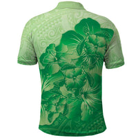 Aloha Hawaii Molokai Island Polo Shirt Hibiscus Tribal Honu Hawaiian Tattoo Green LT14 - Polynesian Pride