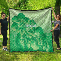 Aloha Hawaii Molokai Island Quilt Hibiscus Tribal Honu Hawaiian Tattoo Green LT14 - Polynesian Pride