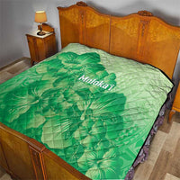 Aloha Hawaii Molokai Island Quilt Hibiscus Tribal Honu Hawaiian Tattoo Green LT14 - Polynesian Pride