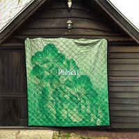 Aloha Hawaii Molokai Island Quilt Hibiscus Tribal Honu Hawaiian Tattoo Green LT14 - Polynesian Pride