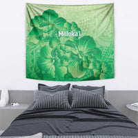 Aloha Hawaii Molokai Island Tapestry Hibiscus Tribal Honu Hawaiian Tattoo Green LT14 - Polynesian Pride