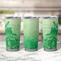 Aloha Hawaii Molokai Island Tumbler Cup Hibiscus Tribal Honu Hawaiian Tattoo Green LT14 - Polynesian Pride