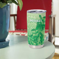 Aloha Hawaii Molokai Island Tumbler Cup Hibiscus Tribal Honu Hawaiian Tattoo Green LT14 - Polynesian Pride