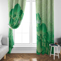 Aloha Hawaii Molokai Island Window Curtain Hibiscus Tribal Honu Hawaiian Tattoo Green LT14 - Polynesian Pride