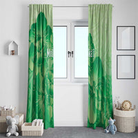 Aloha Hawaii Molokai Island Window Curtain Hibiscus Tribal Honu Hawaiian Tattoo Green LT14 - Polynesian Pride