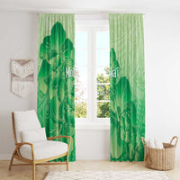 Aloha Hawaii Molokai Island Window Curtain Hibiscus Tribal Honu Hawaiian Tattoo Green LT14 - Polynesian Pride