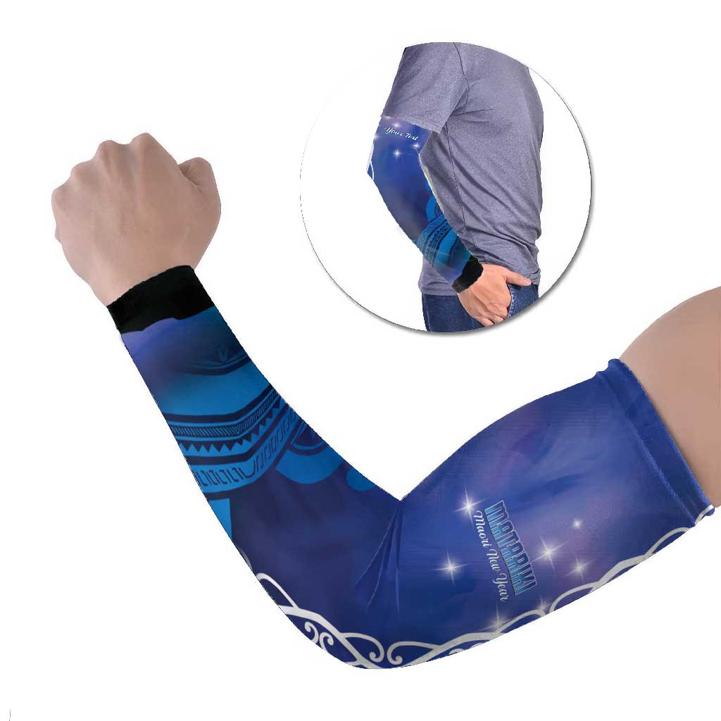 Personalised Matariki New Zealand Arm Sleeves Maori New Year Galaxy Koru Pattern - Polynesian Pride