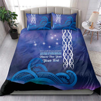 Personalised Matariki New Zealand Bedding Set Maori New Year Galaxy Koru Pattern