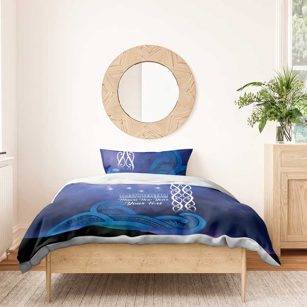 Personalised Matariki New Zealand Bedding Set Maori New Year Galaxy Koru Pattern